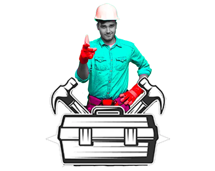 Man with tools and hard hat