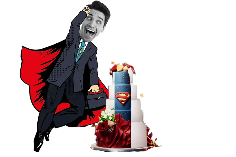 How about this incredible superhero wedding cake?