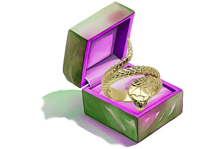 Examples of Ugly Male Wedding Rings: Lebrusan Studio Bespoke Cobra Ring
